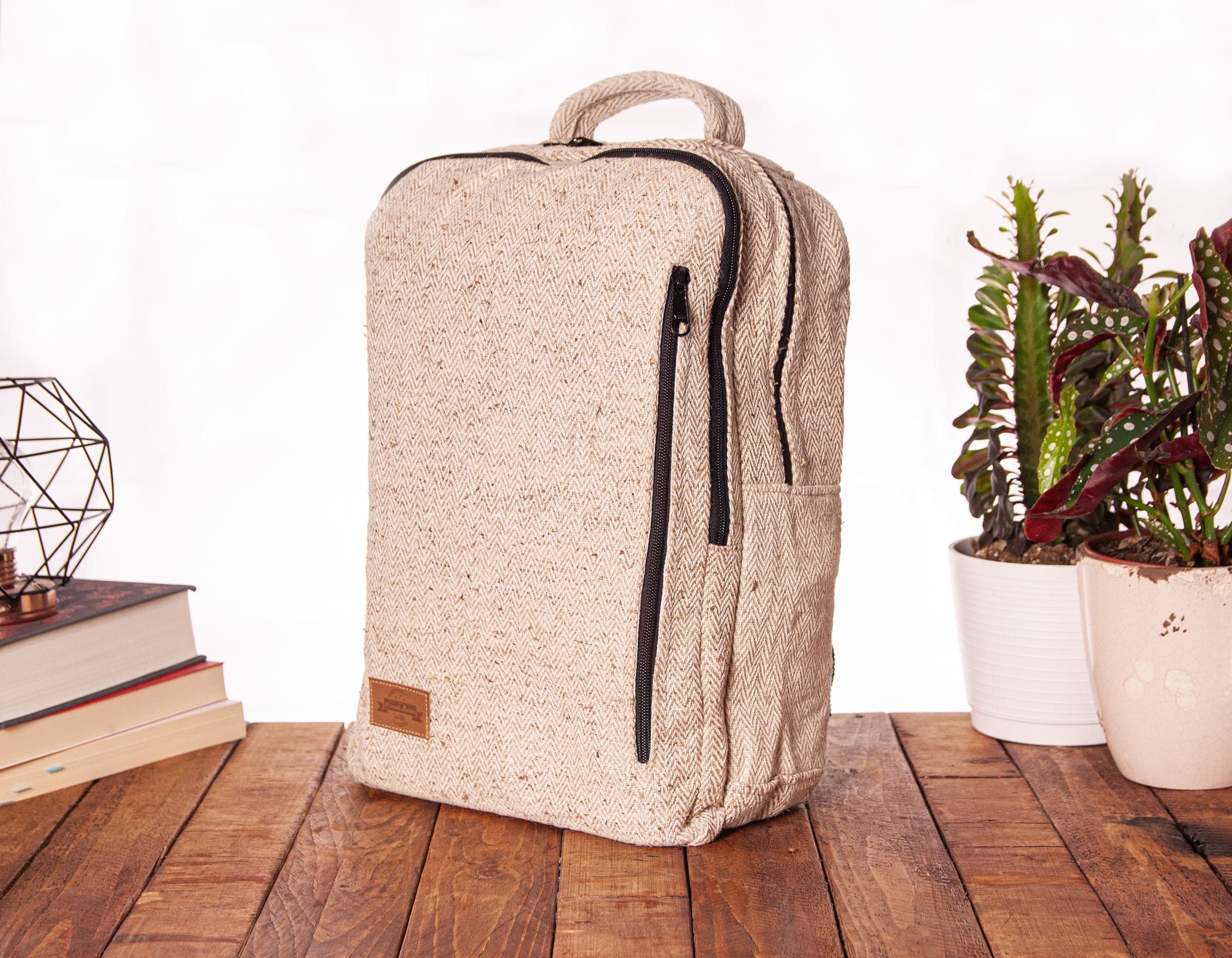 Hemp Laptop Backpack — Silver Birch