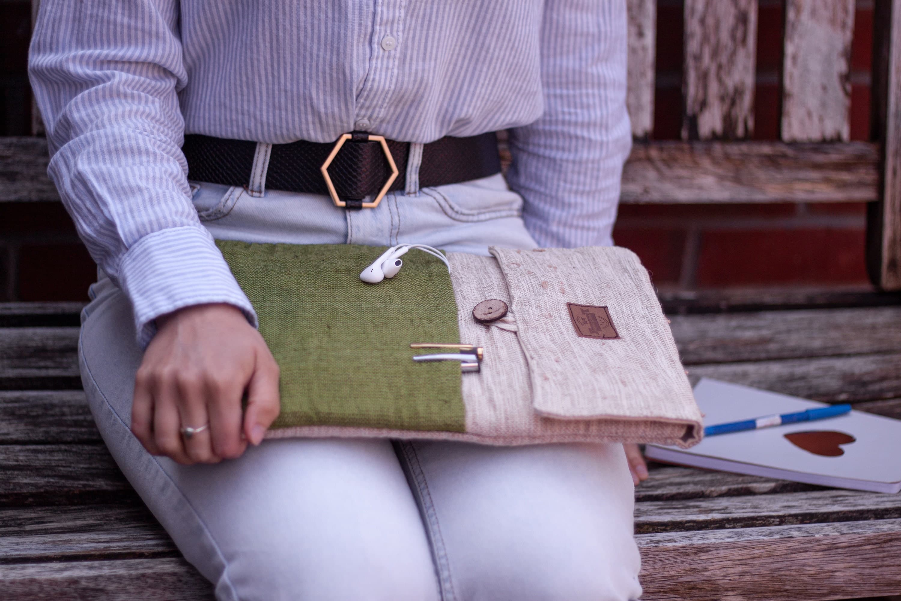 Hemp Laptop Case — Forest