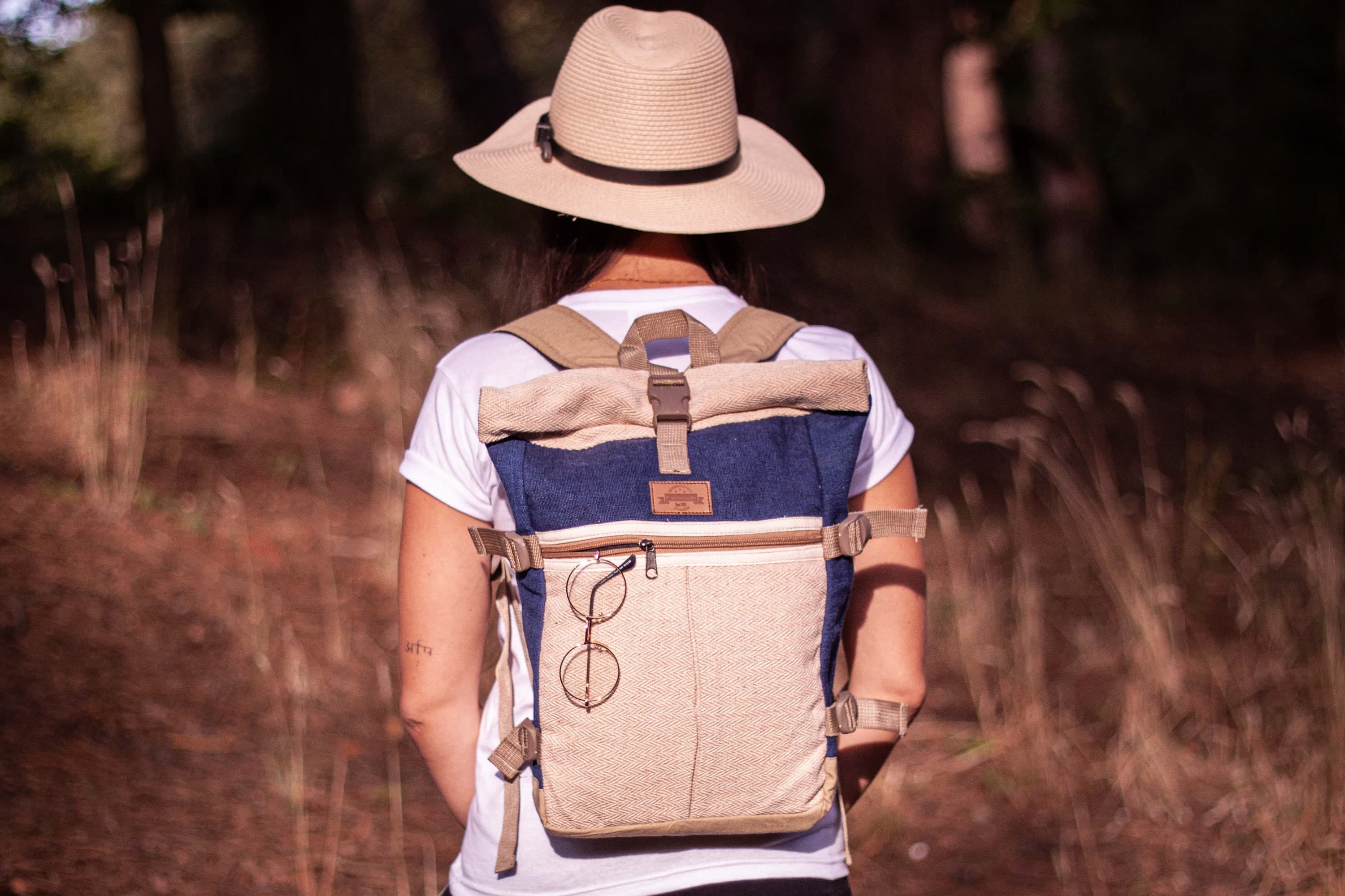 Hemp Roll Top Backpack — Natural