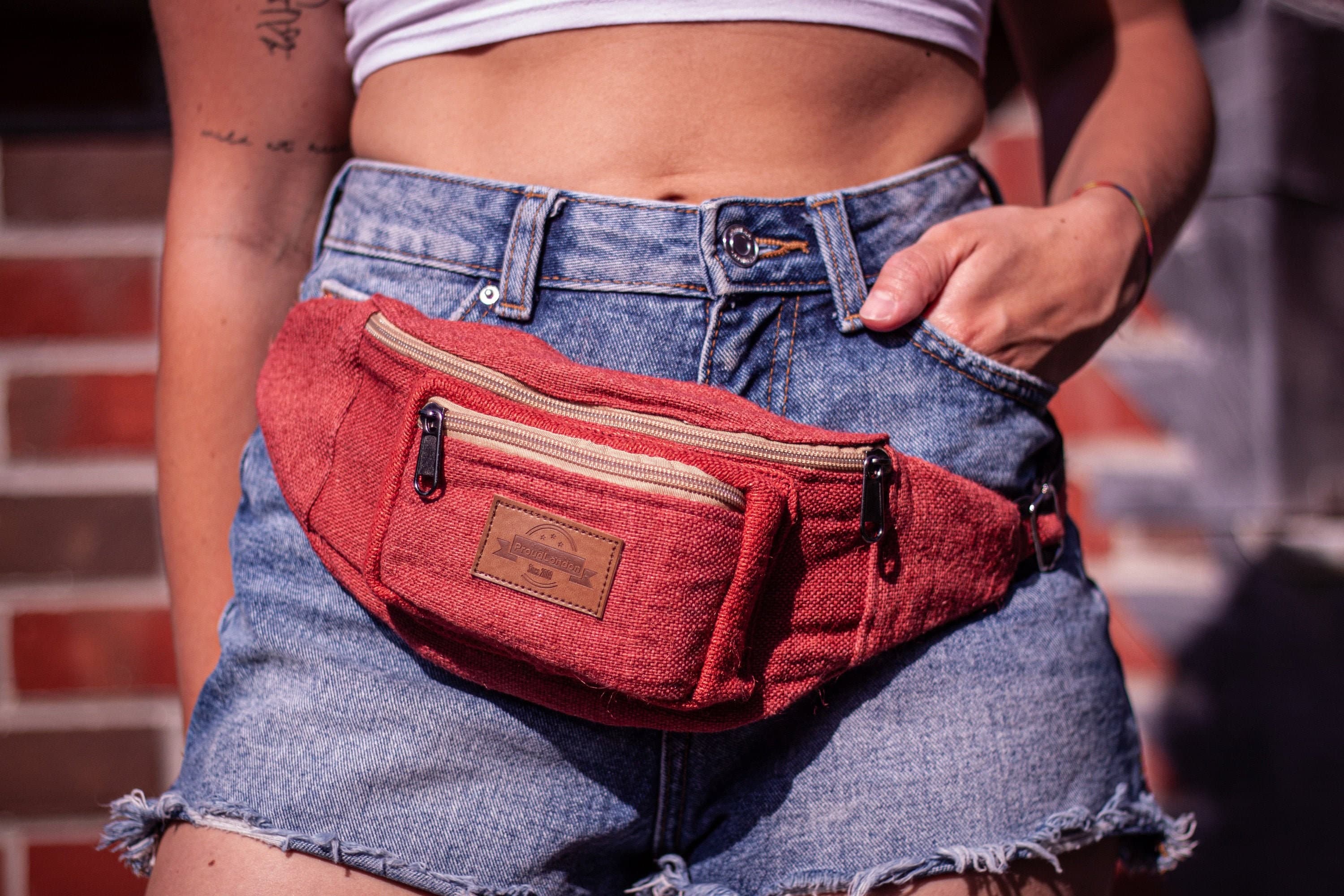 Hemp Bum Bag — Washed Red