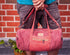 Handmade Sustainable Hemp Duffel Bag || Burgundy